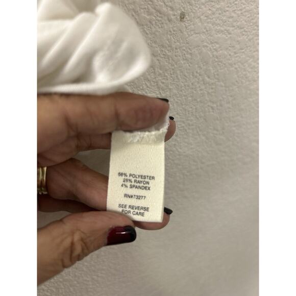 Mudd Relaxed Womens Size S Everyday Tee Short Sleeve T-Shirt White Comfy Cozy - Picture 5 of 10